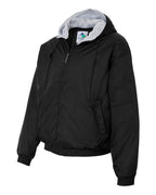 Unisex Fleece Lined Hooded Jacket With Embroidery Logo