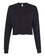 Women's Crop Fleece Crewneck Sweatshirt - 7503 With Embroidery Logo