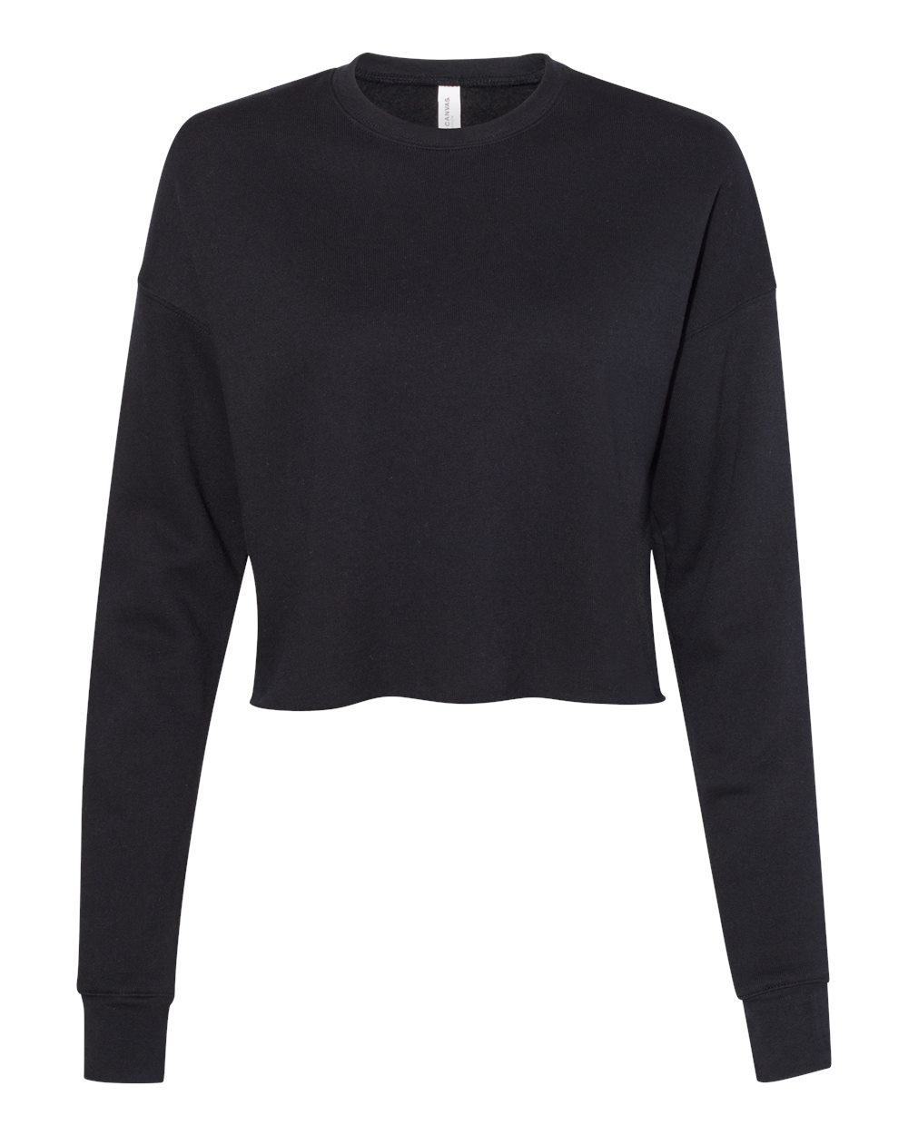Women's Crop Fleece Crewneck Sweatshirt - 7503 With Embroidery Logo