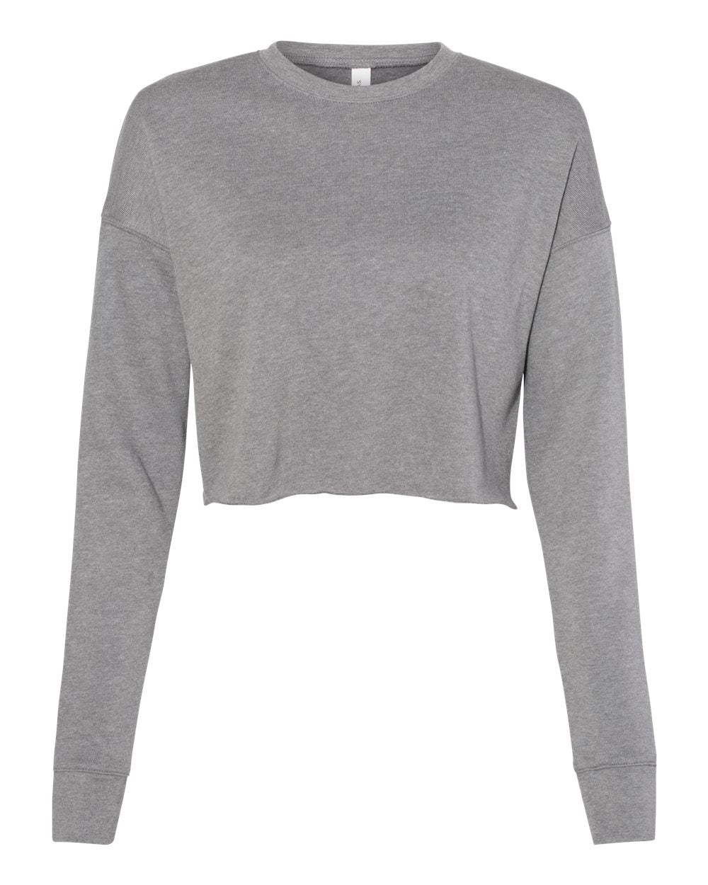 Women's Crop Fleece Crewneck Sweatshirt - 7503 With Embroidery Logo