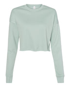 Women's Crop Fleece Crewneck Sweatshirt - 7503 With Embroidery Logo