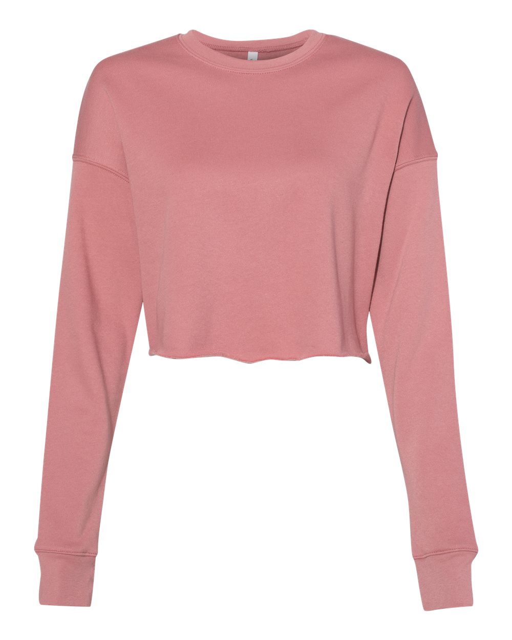 Women's Crop Fleece Crewneck Sweatshirt - 7503 With Embroidery Logo