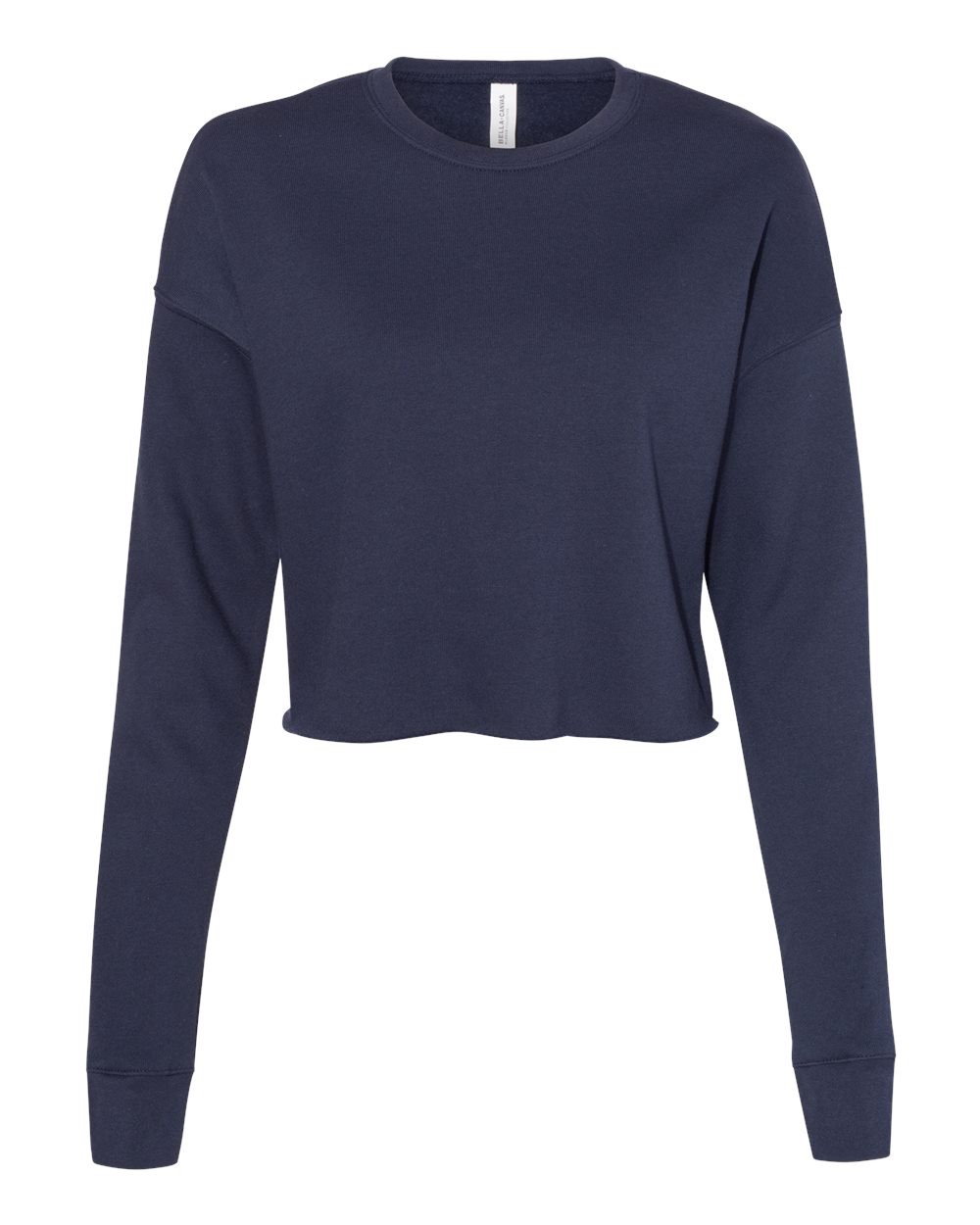 Women's Crop Fleece Crewneck Sweatshirt - 7503 With Embroidery Logo