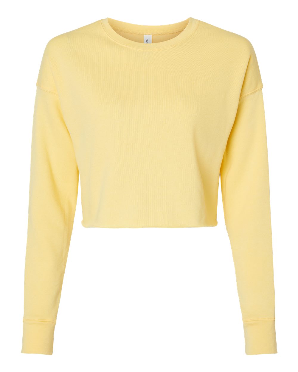 Women's Crop Fleece Crewneck Sweatshirt - 7503 With Embroidery Logo