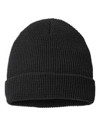 Waffle Cuffed Beanie - 146R With Embroidery Logo