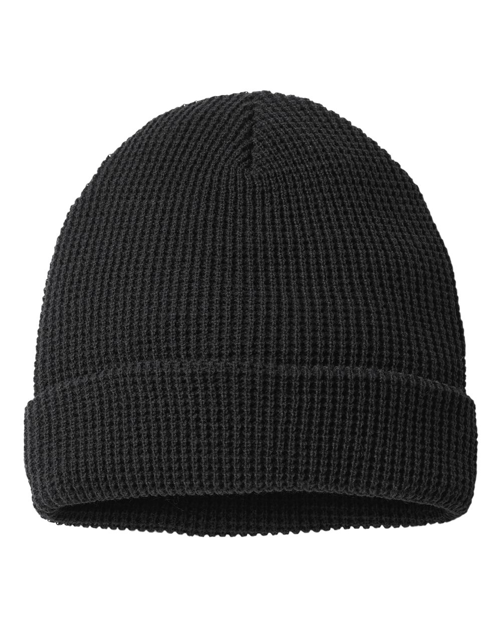 Waffle Cuffed Beanie - 146R With Embroidery Logo