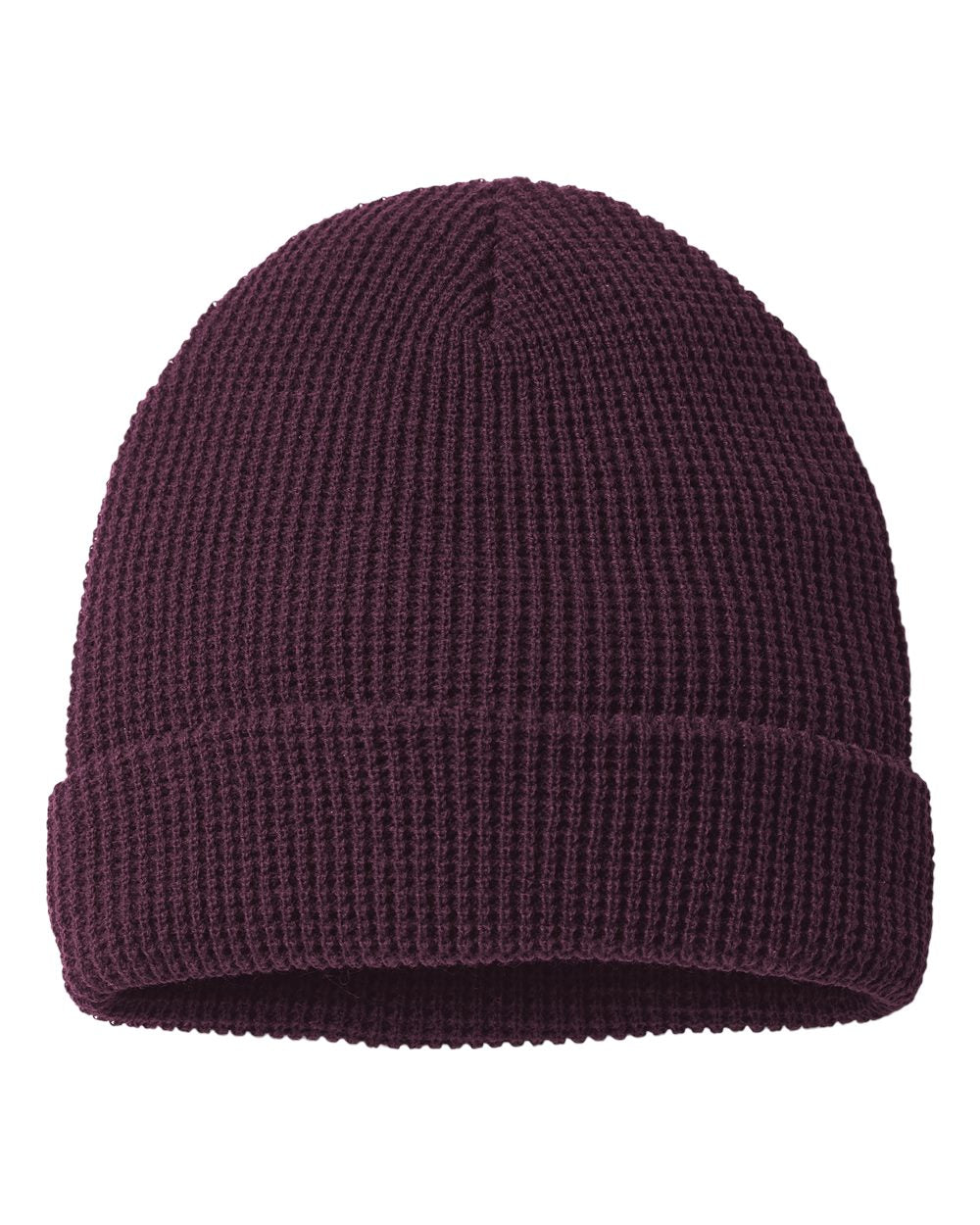 Waffle Cuffed Beanie - 146R With Embroidery Logo