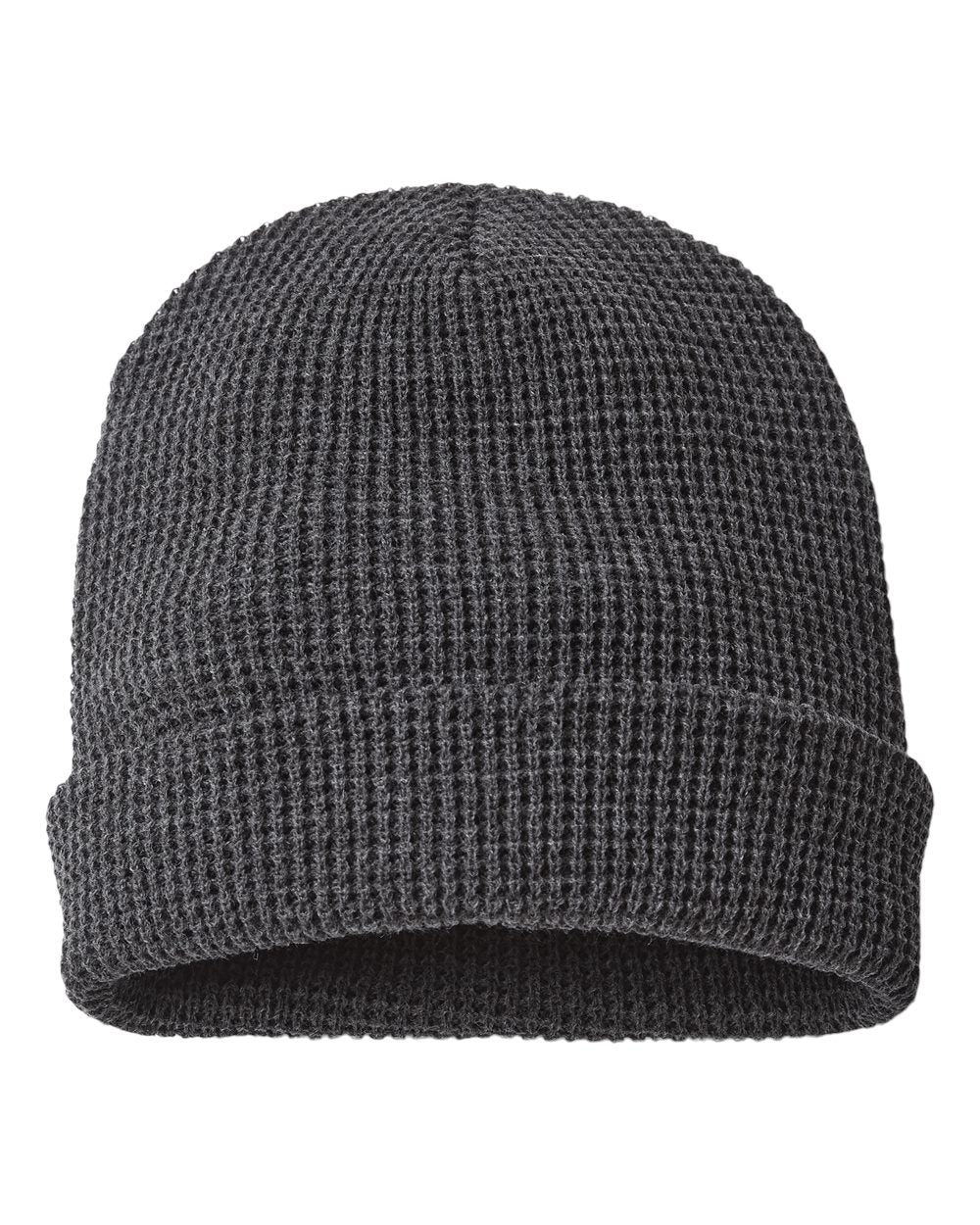 Waffle Cuffed Beanie - 146R With Embroidery Logo