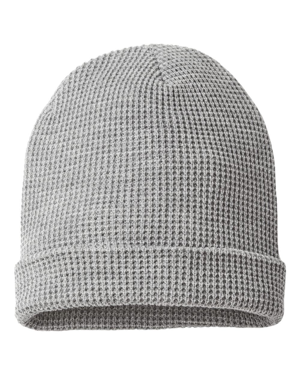 Waffle Cuffed Beanie - 146R With Embroidery Logo