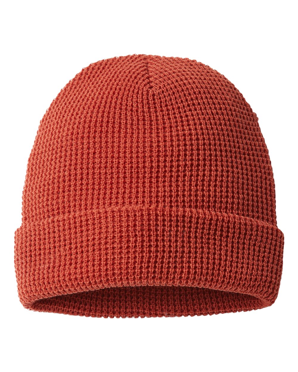 Waffle Cuffed Beanie - 146R With Embroidery Logo